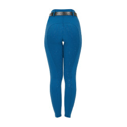 Legging para mujer Equestro de talle alto con trabillas para cinturón Coral azul Legging para mujer Equestro de talle alto con trabillas para cinturón Coral azul