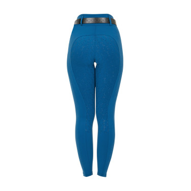 Legging para mujer Equestro de talle alto con trabillas para cinturón Coral azul Legging para mujer Equestro de talle alto con trabillas para cinturón Coral azul