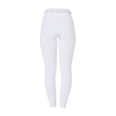 Legging para mujer Equestro de talle alto con trabillas para cinturón Blanco Legging para mujer Equestro de talle alto con trabillas para cinturón Blanco