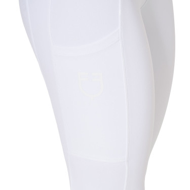 Legging para mujer Equestro de talle alto con trabillas para cinturón Blanco Legging para mujer Equestro de talle alto con trabillas para cinturón Blanco