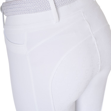 Legging para mujer Equestro de talle alto con trabillas para cinturón Blanco Legging para mujer Equestro de talle alto con trabillas para cinturón Blanco