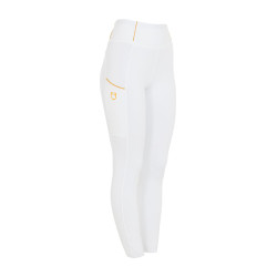 Legging para mujer Equestro ligero de corte slim Blanco Legging para mujer Equestro ligero de corte slim Blanco
