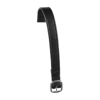 Tirillas para espuelas de doble cuero con hebilla plateada Equestro Negro