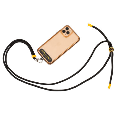 Correa ajustable Equestro para teléfono móvil Negro / amarillo