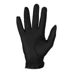 Guantes unisex Equestro acolchados de cuero sintético con cierre autoadherente Negro