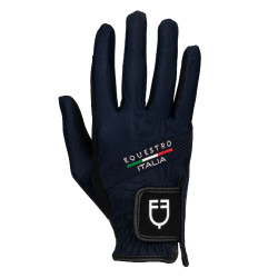Guantes de tejido técnico Equestro X FISE Americana marina Azul marino Guantes de tejido técnico Equestro X FISE Americana marina Azul marino