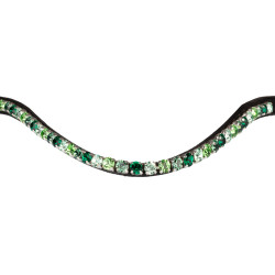 Frontalera Supreme Shade con strass Negro / verde