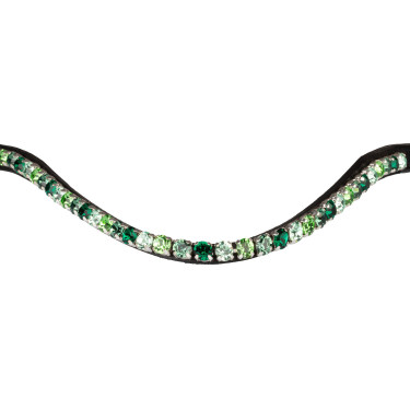 Frontalera Supreme Shade con strass Negro / verde