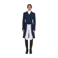 Frac para mujer Equestro de tejido técnico con strass Americana marina Azul marino