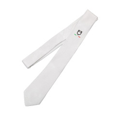 Corbata de concurso Equestro x FISE con logotipo bordado Blanco