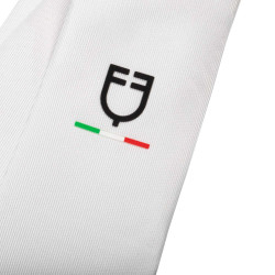 Corbata de concurso Equestro x FISE con logotipo bordado Blanco