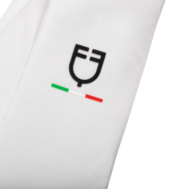 Corbata de concurso Equestro x FISE con logotipo bordado Blanco