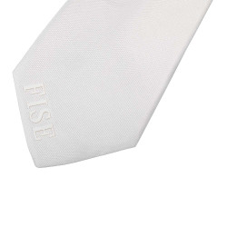 Corbata de concurso Equestro x FISE con logotipo bordado Blanco