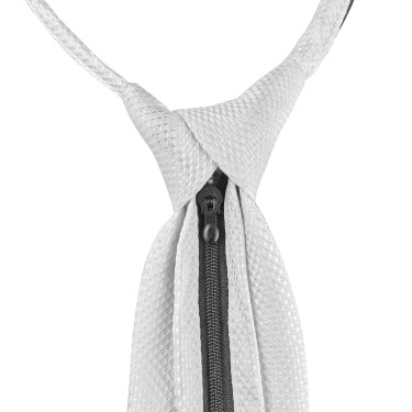 Corbata de concurso Equestro en panal Blanco