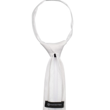 Corbata de concurso Equestro en panal Blanco