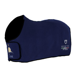 Manta polar Equestro x FISE con cierre frontal Azul de Savoie