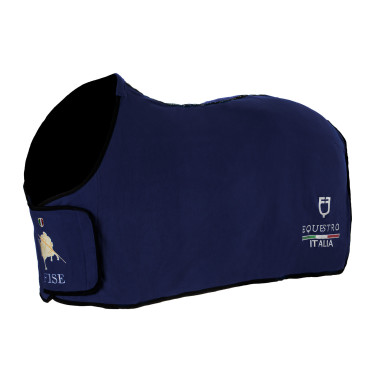 Manta polar Equestro x FISE con cierre frontal Azul de Savoie