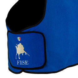 Manta polar Equestro x FISE con cierre frontal Azul de Savoie