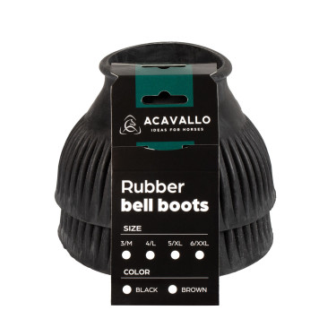 Cascos de goma Acavallo con logotipo Negro