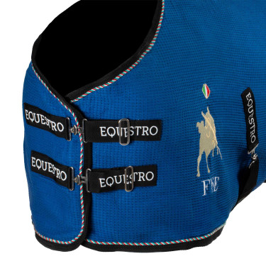 Manta de cuadra Equestro x FISE de tejido panal de abeja Azul de Savoie