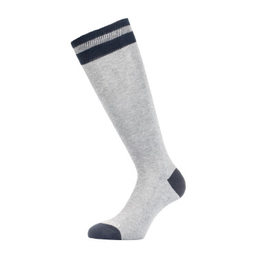 Calcetines unisex Equestro College de tejido técnico Gris jaspeado / azul marino blazer / blanco antiguo Calcetines unisex Equestro College de tejido técnico Gris jaspeado / azul marino blazer / blanco antiguo