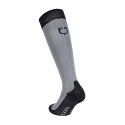 Calcetines unisex Equestro Basic de tejido técnico Asfalto / negro