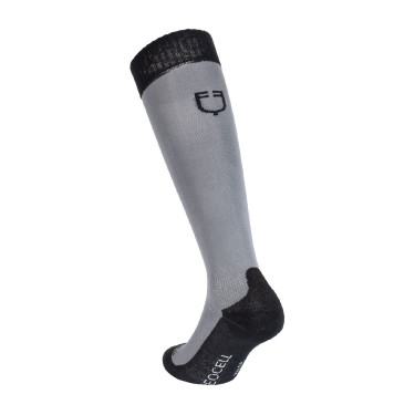 Calcetines unisex Equestro Basic de tejido técnico Asfalto / negro
