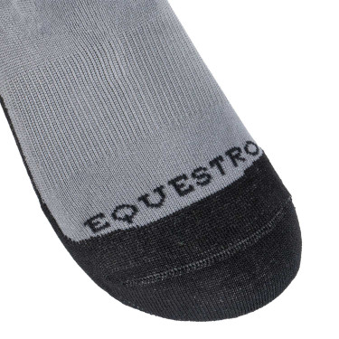 Calcetines unisex Equestro Basic de tejido técnico Asfalto / negro