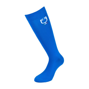 Calcetines técnicos Equestro x FISE por 3 Negro / marino / azul de Saboya Blanco