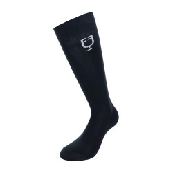 Calcetines técnicos Equestro x FISE por 3 Negro / marino / azul de Saboya Blanco