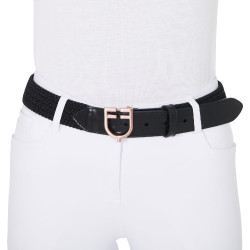 Cinturón de equitación Equestro cuero elástico rose gold