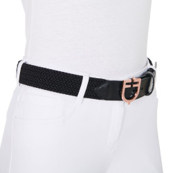 Cinturón de equitación Equestro cuero elástico rose gold