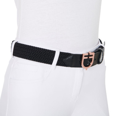 Cinturón de equitación Equestro cuero elástico rose gold