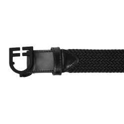Cinturón elástico Equestro con hebilla con logo negro Negro