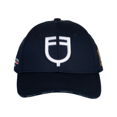 Gorra unisex Equestro x FISE Americana marina Azul marino