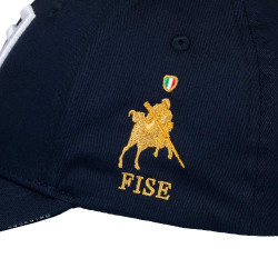 Gorra unisex Equestro x FISE Americana marina Azul marino