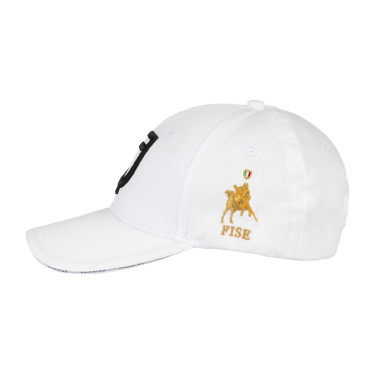 Gorra unisex Equestro x FISE Blanco