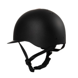 Casco de mujer Equestro con visera ancha homologado EN 1384-2023 Negro / oro rosa