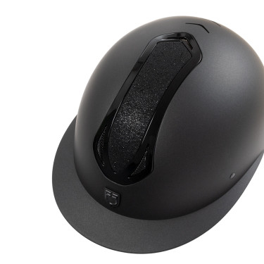 Casco para mujer Equestro Azael Stone con visera ancha y strass EN 1384-2023 Negro / negro Casco para mujer Equestro Azael Stone con visera ancha y strass EN 1384-2023 Negro / negro
