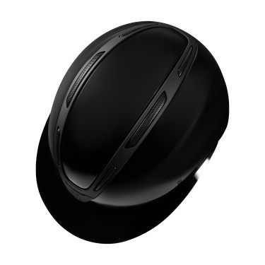 Casco para mujer Equestro Apocalypse con carcasa brillante homologado EN 1384-2023 Negro / negro Casco para mujer Equestro Apocalypse con carcasa brillante homologado EN 1384-2023 Negro / negro
