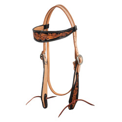 Brida western Pool’s con grabado floral oscuro Negro / natural