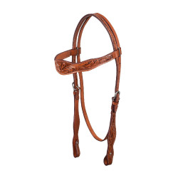 Brida western McBryan con grabado de flores