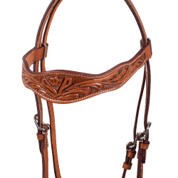 Brida western McBryan con grabado de flores