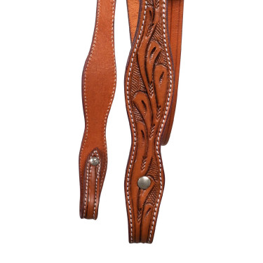 Brida western McBryan con grabado de flores