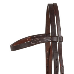 Cabezada western Lakota con hebillas plateadas decorativas Engrasado Marrón Cabezada western Lakota con hebillas plateadas decorativas Engrasado Marrón