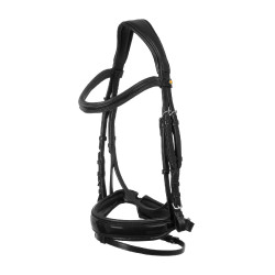 Brida con cabezada anatómica Equestro y muserola acolchada Negro Brida con cabezada anatómica Equestro y muserola acolchada Negro