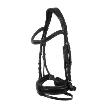 Brida con cabezada anatómica Equestro y muserola acolchada Negro Brida con cabezada anatómica Equestro y muserola acolchada Negro