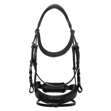 Brida con cabezada anatómica Equestro y muserola acolchada Negro Brida con cabezada anatómica Equestro y muserola acolchada Negro