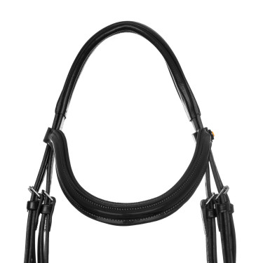 Brida con cabezada anatómica Equestro y muserola acolchada Negro Brida con cabezada anatómica Equestro y muserola acolchada Negro