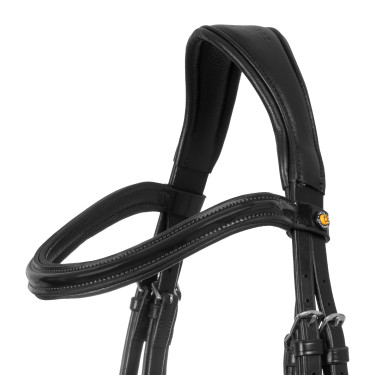 Brida con cabezada anatómica Equestro y muserola acolchada Negro Brida con cabezada anatómica Equestro y muserola acolchada Negro